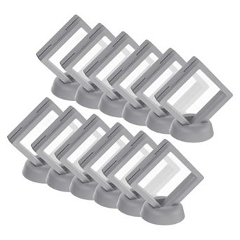 20 pc 3D Floating Display Case, 2.76" Floating Frame Display Holder Stand, Jewelry Storage Box