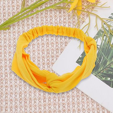 Simple Solid Elastic Cross Headwrap for Women 1 Pc