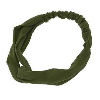 Simple Solid Elastic Cross Headwrap for Women 1 pc