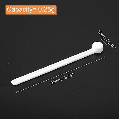 20Pcs Teaspoon Micro Scoops 250 Milligram Mini Powder Scoops Mini Measuring Spoons, White