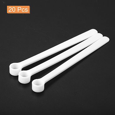 20Pcs Teaspoon Micro Scoops 250 Milligram Mini Powder Scoops Mini Measuring Spoons, White