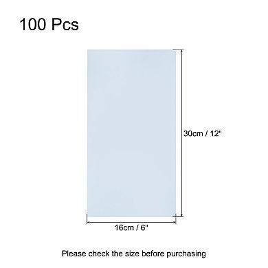 100 Pcs 12x6 Inch Shrink Wrap Bags, Blue Clear Heat Shrink Wrap for Gift Basket
