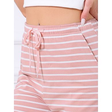Women's Cotton Pajamas Pants Drawstring Elastic Waist Lounge Yoga Bottoms with Pockets