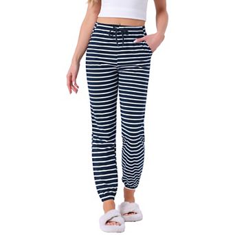 Women's Cotton Pajamas Pants Drawstring Elastic Waist Lounge Yoga Bottoms with Pockets
