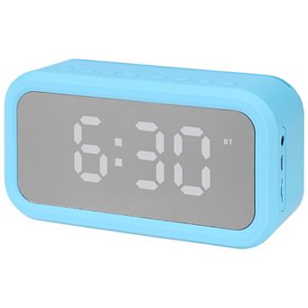 Small Dual Digital Alarm Clock, Dimmable, with FM Radio and Speaker Function 5.5x2.6x1.8 inch