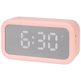 Small Dual Digital Alarm Clock, Dimmable, with FM Radio and Speaker Function 5.5x2.6x1.8 inch