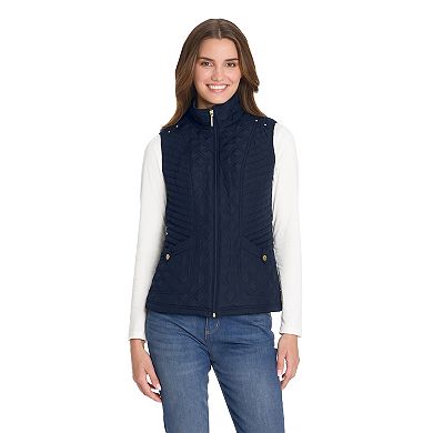 Women's Weathercast Multi Quilted Plush Lined Vest