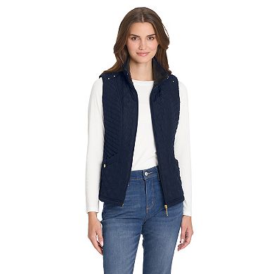 Women's Weathercast Multi Quilted Plush Lined Vest