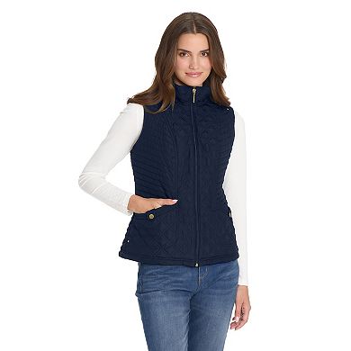 Women's Weathercast Multi Quilted Plush Lined Vest