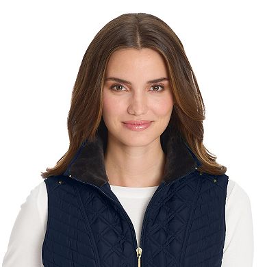 Women's Weathercast Multi Quilted Plush Lined Vest