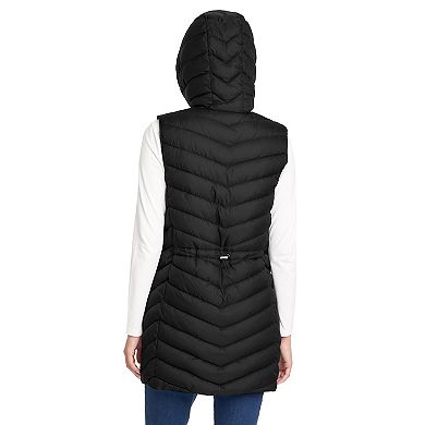 Women's Weathercast Hooded Quilted Longline Vest