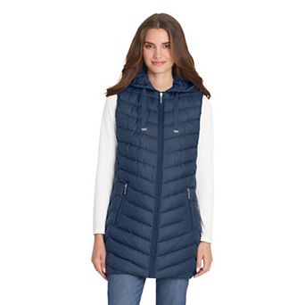Women's Weathercast Hooded Quilted Longline Vest