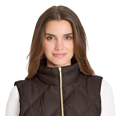 Women's Weathercast Diamond Quilted Longline Puffer Coat