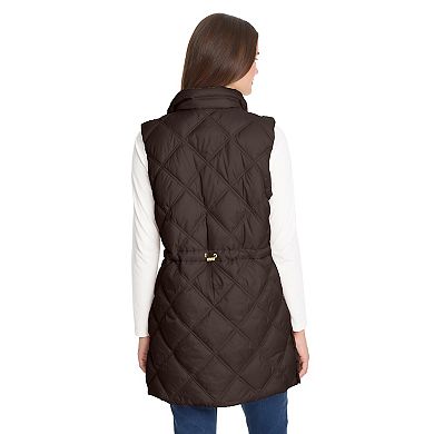 Women's Weathercast Diamond Quilted Longline Puffer Coat