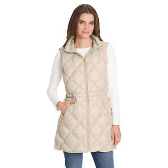 Women's Weathercast Diamond Quilted Longline Puffer Coat
