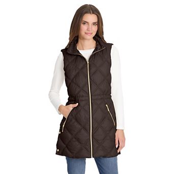 Women's Weathercast Diamond Quilted Longline Puffer Coat