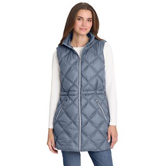 Women's Weathercast Diamond Quilted Longline Puffer Coat