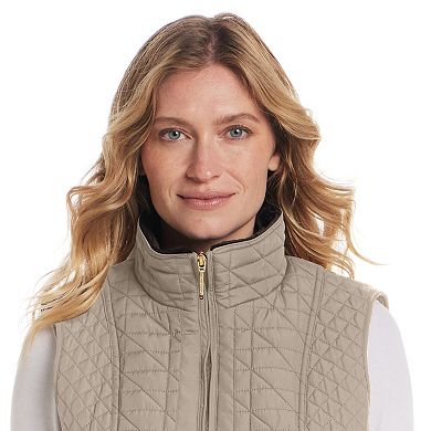 Women's Weathercast Multi Quilted Plush Lined Vest