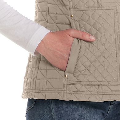Women's Weathercast Multi Quilted Plush Lined Vest