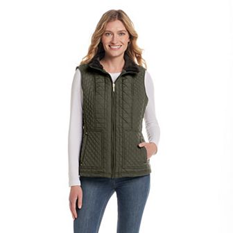 Women's Weathercast Multi Quilted Plush Lined Vest
