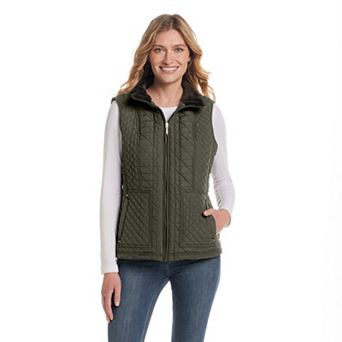Women's Weathercast Multi Quilted Plush Lined Vest