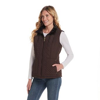 Women's Weathercast Multi Quilted Plush Lined Vest
