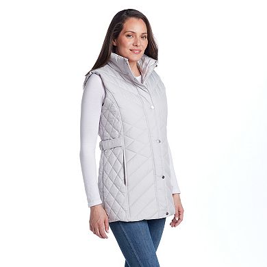 Women's Weathercast Mixed Quilted Longline Vest