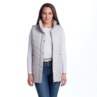 Women's Weathercast Mixed Quilted Longline Vest