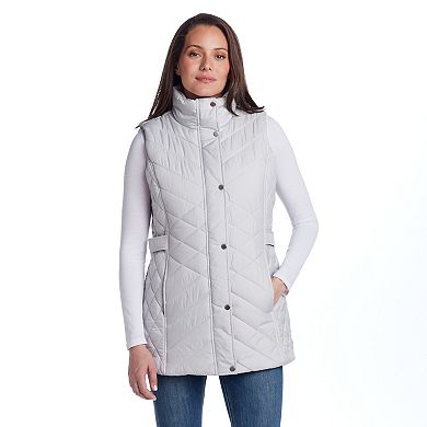Women's Weathercast Mixed Quilted Longline Vest