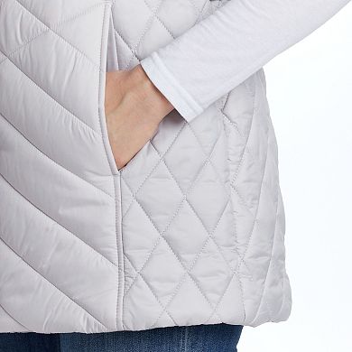 Women's Weathercast Mixed Quilted Longline Vest