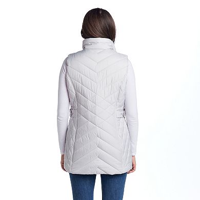 Women's Weathercast Mixed Quilted Longline Vest
