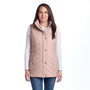 Women's Weathercast Mixed Quilted Longline Vest