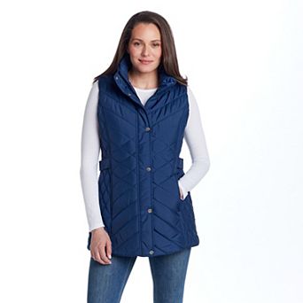 Women's Weathercast Mixed Quilted Longline Vest