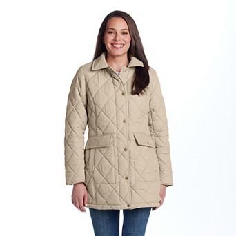 Women's Weathercast Snap Front Quilted Barn Walker Coat