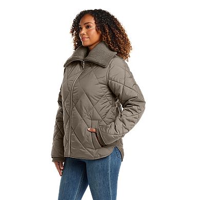 Women's Weathercast Knit Collar Quilted Jacket