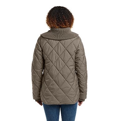 Women's Weathercast Knit Collar Quilted Jacket