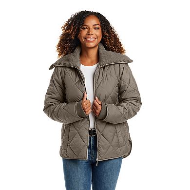 Women's Weathercast Knit Collar Quilted Jacket