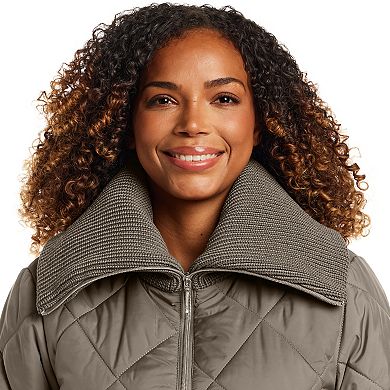 Women's Weathercast Knit Collar Quilted Jacket