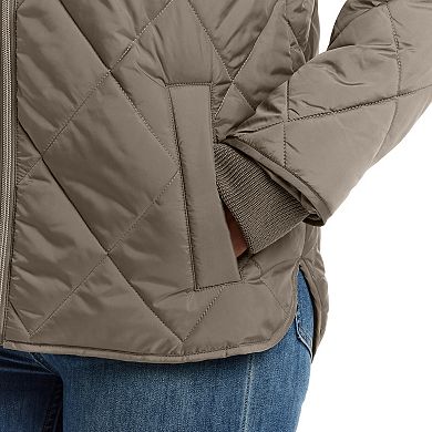 Women's Weathercast Knit Collar Quilted Jacket