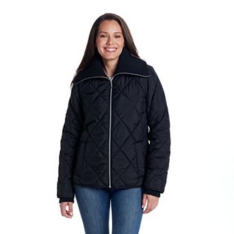 Women's Weathercast Knit Collar Quilted Jacket