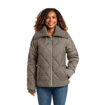 Women's Weathercast Knit Collar Quilted Jacket
