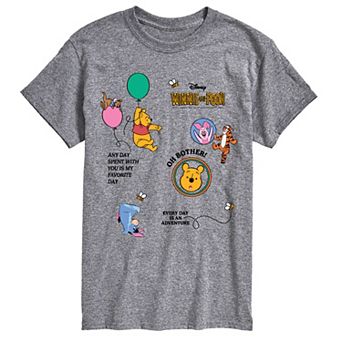 Disney's Winnie The Pooh Big & Tall Collage Graphic Tee