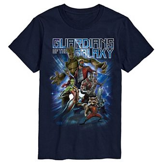 Big & Tall Marvel Guardians Of The Galaxy Star Burst Short Sleeve Graphic Tee