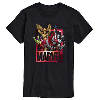 Big & Tall Marvel Guardians Of The Galaxy Group Short Sleeve Graphic Tee
