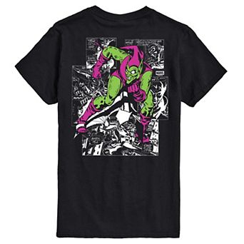Big & Tall Marvel Green Goblin Comic Panels Short Sleeve Graphic Tee