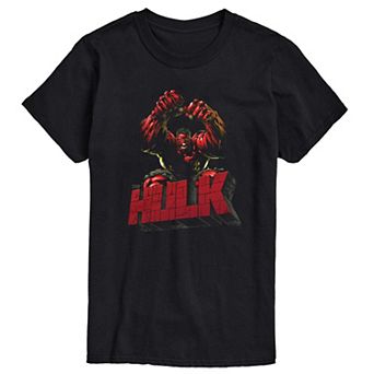 Big & Tall Marvel Captain America Brave New World Red Hulk Dynamic Short Sleeve Graphic Tee