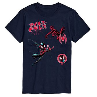Big & Tall Marvel Spider-Man Miles Morales Collage Short Sleeve Graphic Tee