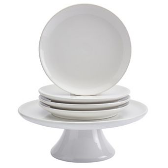 Denmark Tools for Cooks 5 pc Stoneware Round Cake Stand Serving Set