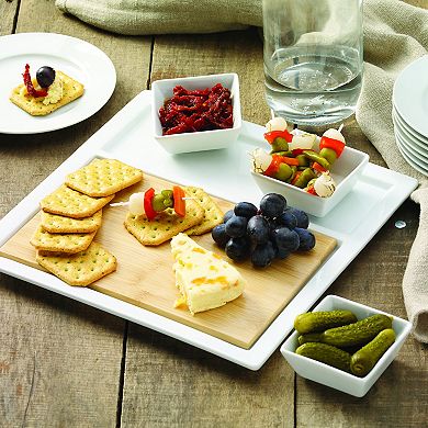 Denmark Tools for Cooks 5-pc. Serving Set with Bamboo Tray and Dipping Bowls