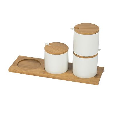 Denmark Tools for Cooks 7-pc. Canister Serving Set with Bamboo Tray